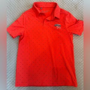 Torrey Pines Under Armour Bright Orange Polo with Navy Accents